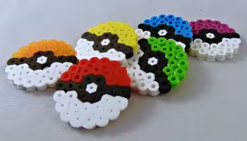 Pokeballs from beads